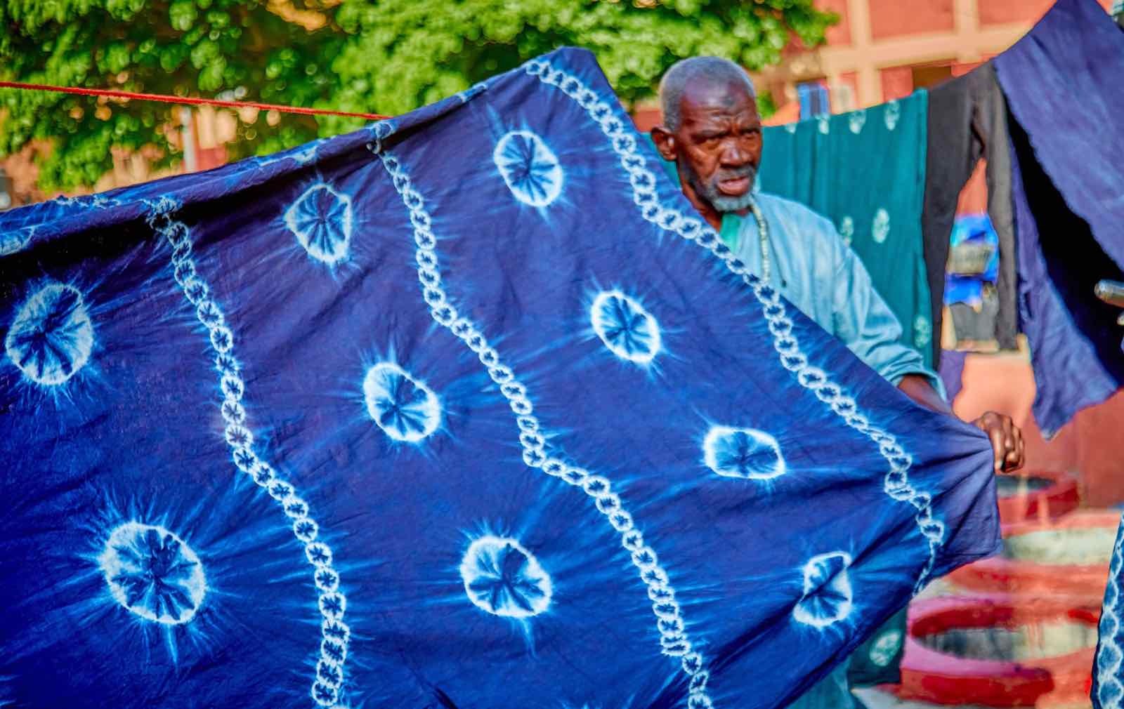 Dyed cloth at the Kofar Mata dye pits, Kano