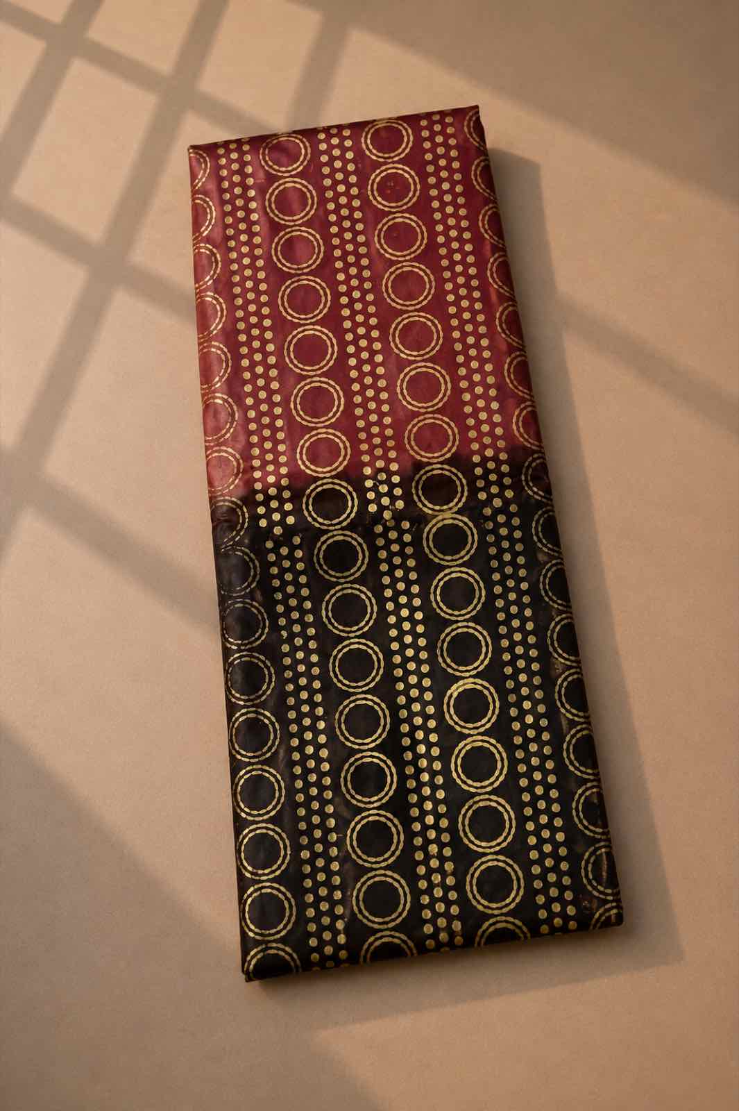 A Rini design, lime green with a marbled pattern